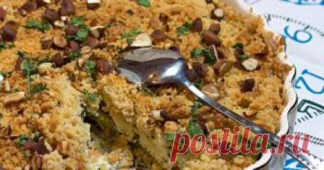 Кръмбъл с тиквички и крем-сирене / Crumble aux courgettes et fromage frais