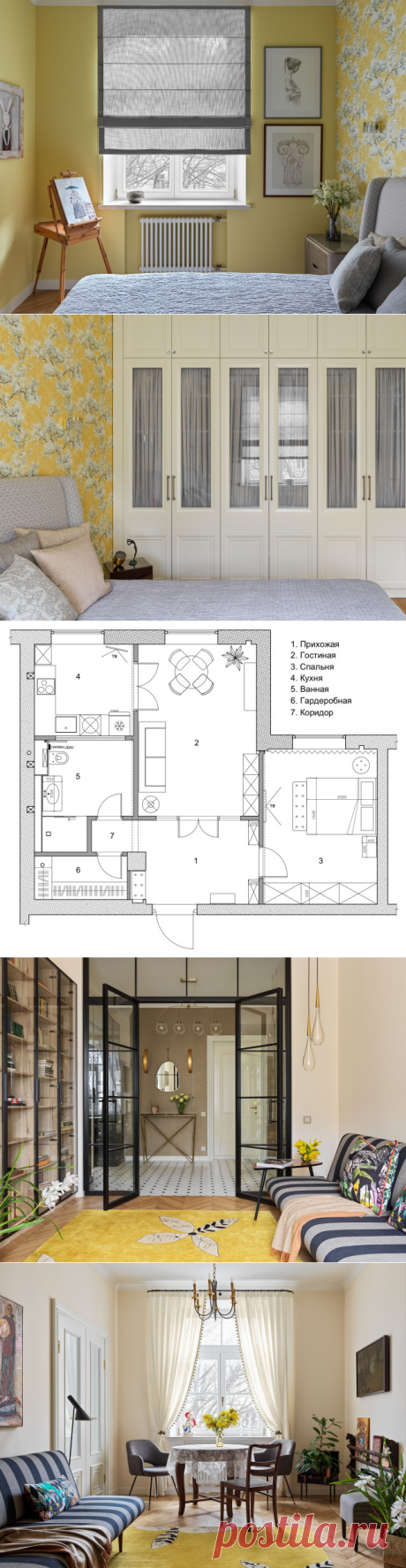 Houzz тур: 58 кв. м — квартира с элементами сталинского ампира | Houzz Россия