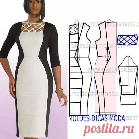 http://moldesdicasmoda.com/molde-de-vestido-branco-e-preto-265/
#modafeminina #patrones #patternmaking #dress #fashionblogger #swingdress