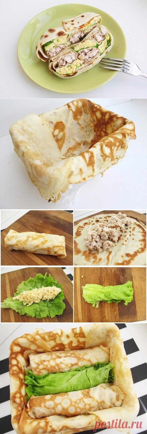 Как приготовить шахматный террин из блинов с двумя видами начинок - рецепт, ингридиенты и фотографии