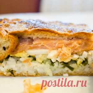 Самый вкусный рыбный пирог: воздушный, ароматный, полный сочной начинки!
