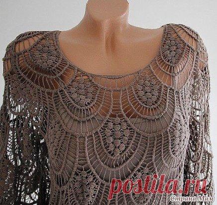 Итак приступаем к вязанию. Нитки лучше взять способные струится. Это может быть шёлк, вискоза, мерсеризованный хлопок. Толщину нити Вы выбираете сами. У меня нитка не очень тонкая 