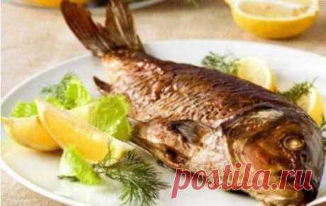 Запеченный карп (постная кухня) / Простые рецепты