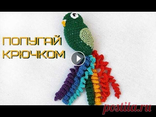 Попугай крючком // попугай амигуруми Видео мастер-класс вязание попугая крючком. В уроке показано попетельное описание крючком, вы сможете вместе со мной связать птицу крючком и использов...