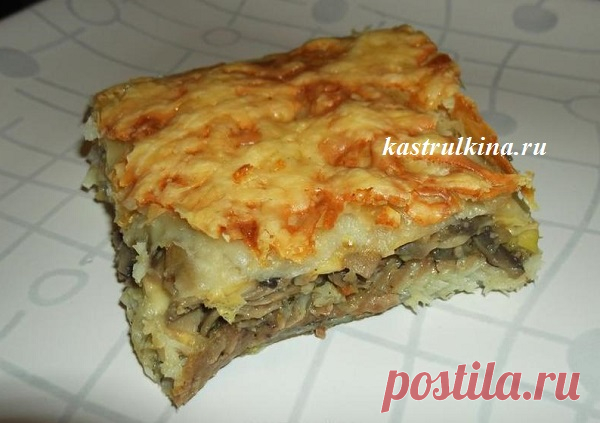 Вкуснейшая рыба, запеченная в слоеном тесте с грибами