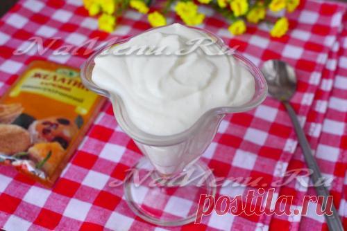 Сметанный крем с желатином для торта, рецепт