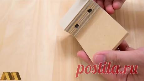 Простое приспособление для сверления отверстий в мебели