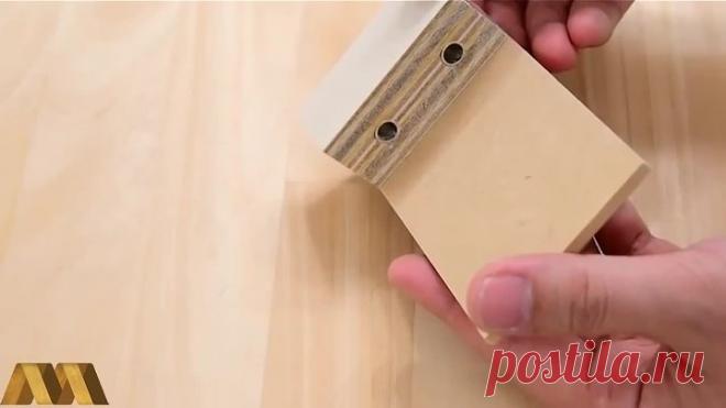 Простое приспособление для сверления отверстий в мебели