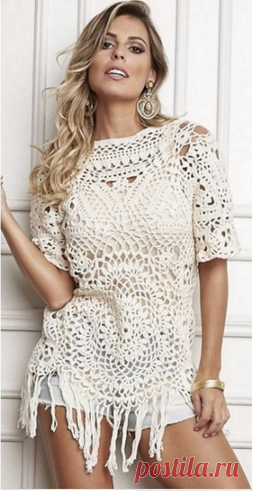 Связать тунику из мотивов