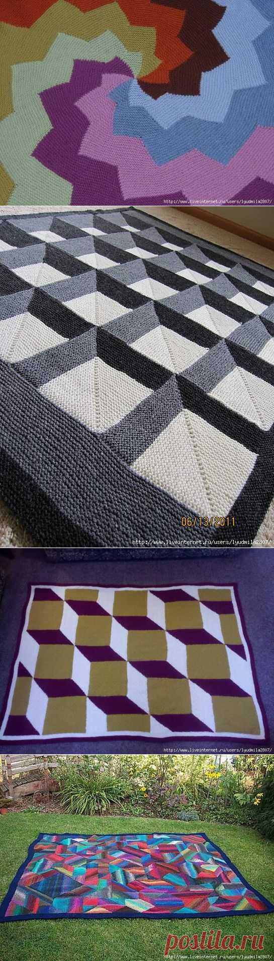 Пэчворк спицами. Идеи с сайтов ravelry и etsy