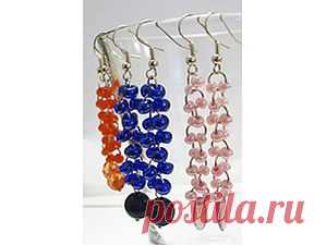 Мастер-класс - длинные серьги с бусинками - Ярмарка Мастеров - ручная работа, handmade