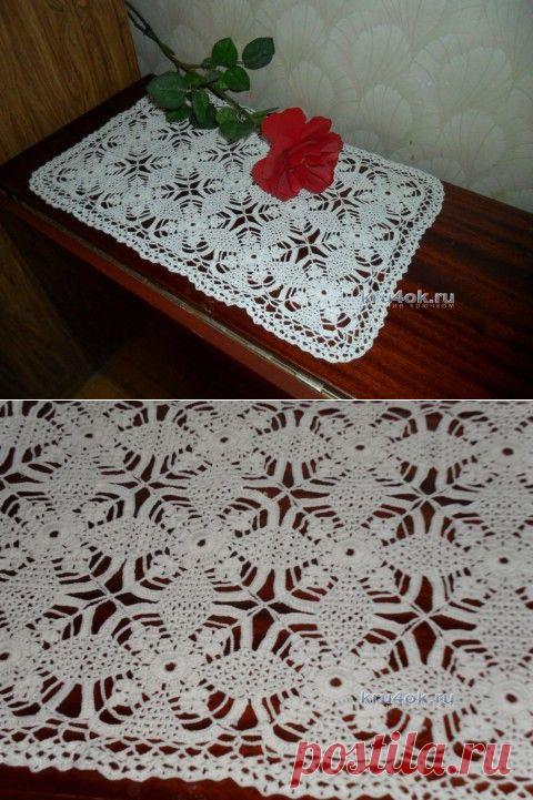 Салфетка дорожка — работа Альбины Петровны - вязание крючком на kru4ok.ru