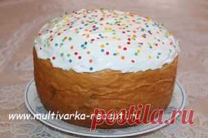Кулич с изюмом в мультиварке |