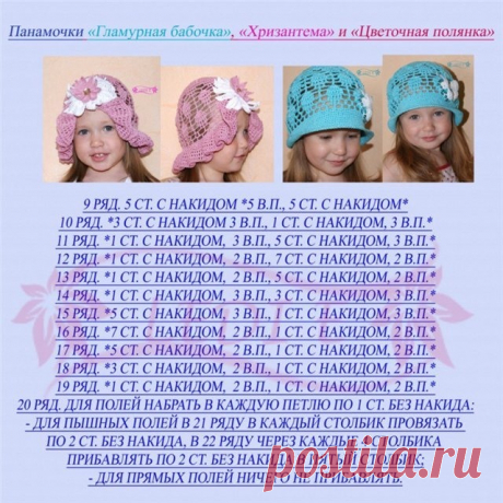 Caps, hats and panama: Knit crochet ~ DIY Tutorial Ideas!