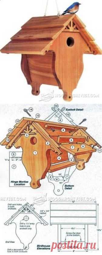 Birdhouse Plans - Outdoor Plans and Projects | WoodArchivist.com