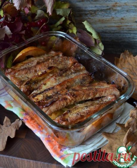Свиные рёбра с айвой и перцем – кулинарный рецепт