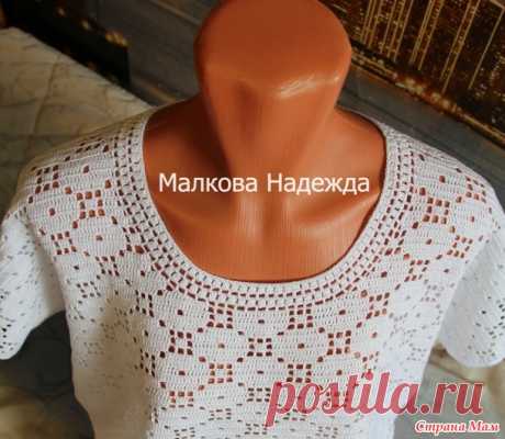 Топ крючком в филейной технике. - Вязание - Страна Мам