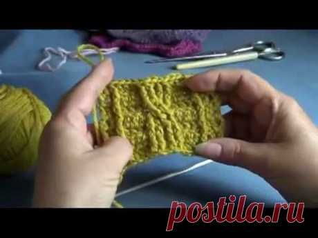 ВЯЗАНИЕ КРЮЧКОМ. Урок 15. Рельефные столбики