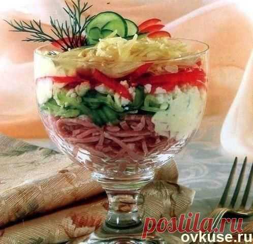 Салат-коктейль с ветчиной и сыром - Простые рецепты Овкусе.ру
