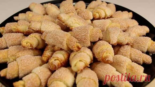 Любимое Всеми И Необыкновенно Вкусное Печенье - Сахарные Рогалики! Останови