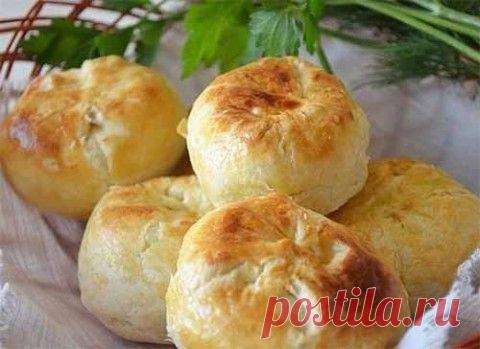 Кныши из слоеного теста с картошкой