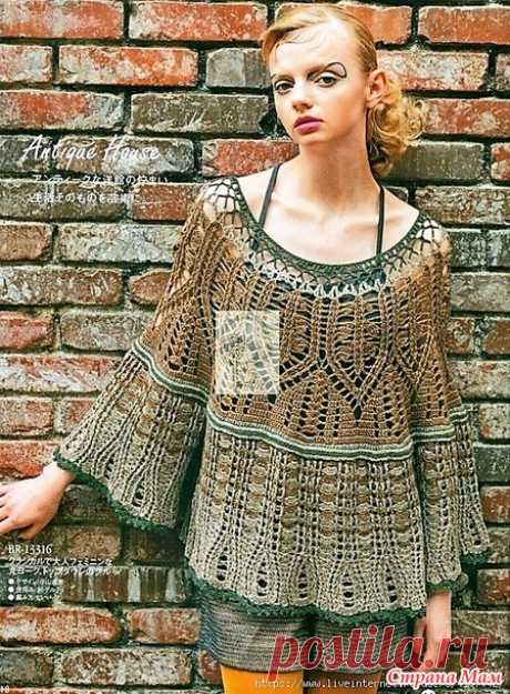 Ажурный джемпер расклешенного силуэта - Все в ажуре... (вязание крючком) - Страна Мам