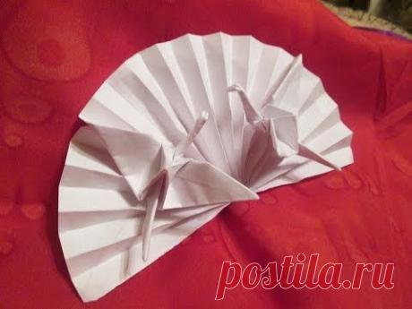 Оригами веер с журавликами. Мастер класс. Работа моего сына. / Работа с бумагой / PassionForum - мастер-классы по рукоделию