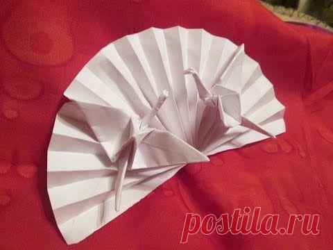 Оригами веер с журавликами. Мастер класс. Работа моего сына. / Работа с бумагой / PassionForum - мастер-классы по рукоделию