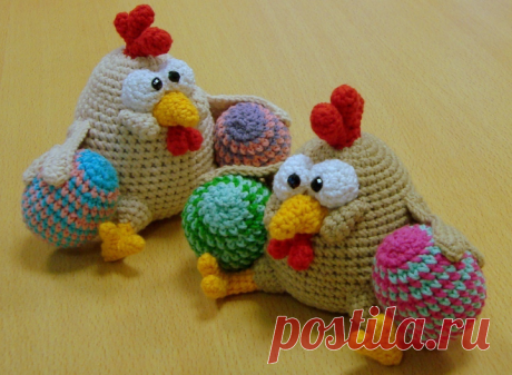 Пасхальная курочка крючком