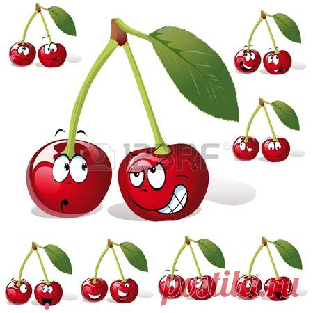 Cherry With Many Expressions Royalty Free Cliparts, Vectors, And Stock Illustration. Image 10866478.