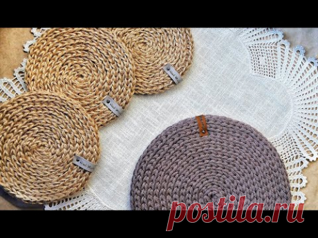 Салфетка/подставка из джута.
