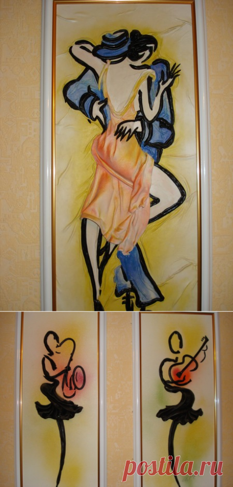 Художник Андрей Коробейников. Объемные картины из кожи.