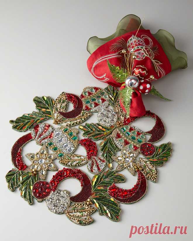 Бисерные аксессуары для сервировки стола от Kim Seybert. Часть I