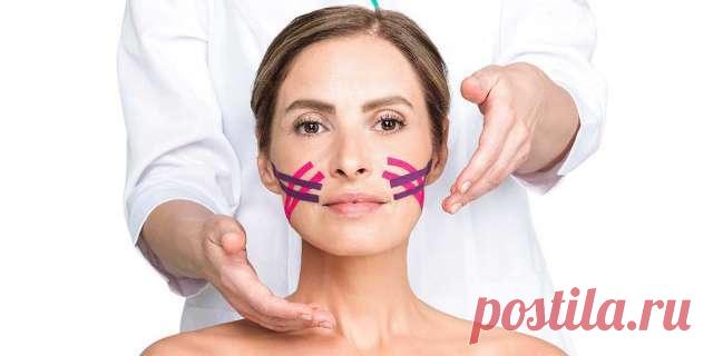 Эстетическое тейпирование лица: полный гид, как избавиться от морщин и отеков — Домашние