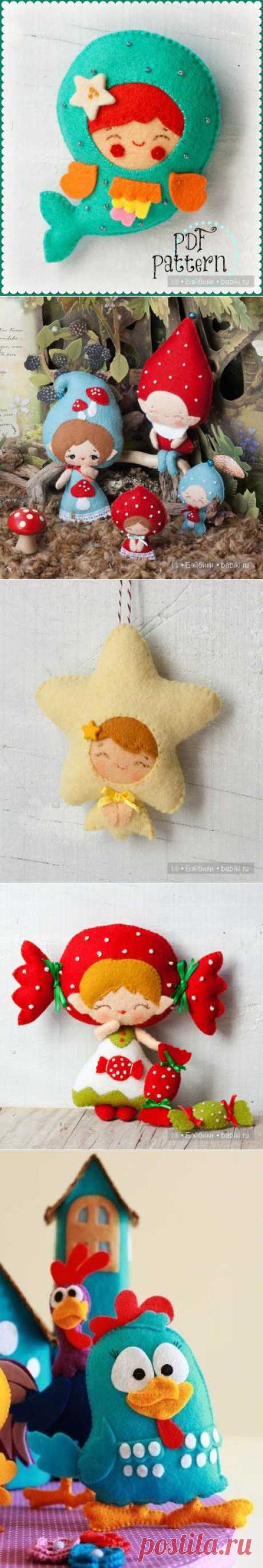 Мягкие игрушки из фетра своими руками , интересные идеи, выкройки / Мягкие игрушки своими руками, выкройки, мастер классы / Лунтики. Развиваем . Творчество и игрушки