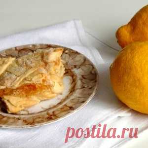 Пирог с лимоном из слоеного теста