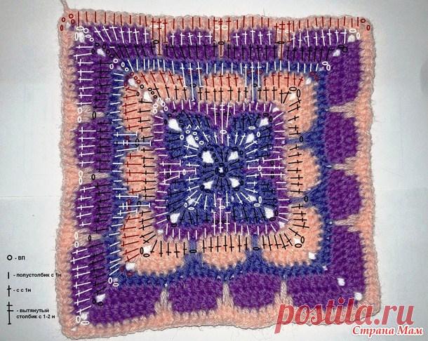 Вязаный крючком плед