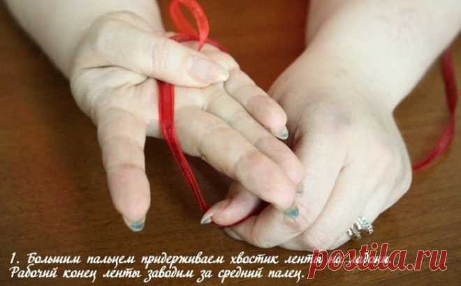 Завязываем бант на пальцах