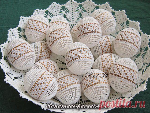 Схемы обвязки крючком пасхальных яиц! Красотааа! | ЖЕНСКИЙ МИР
