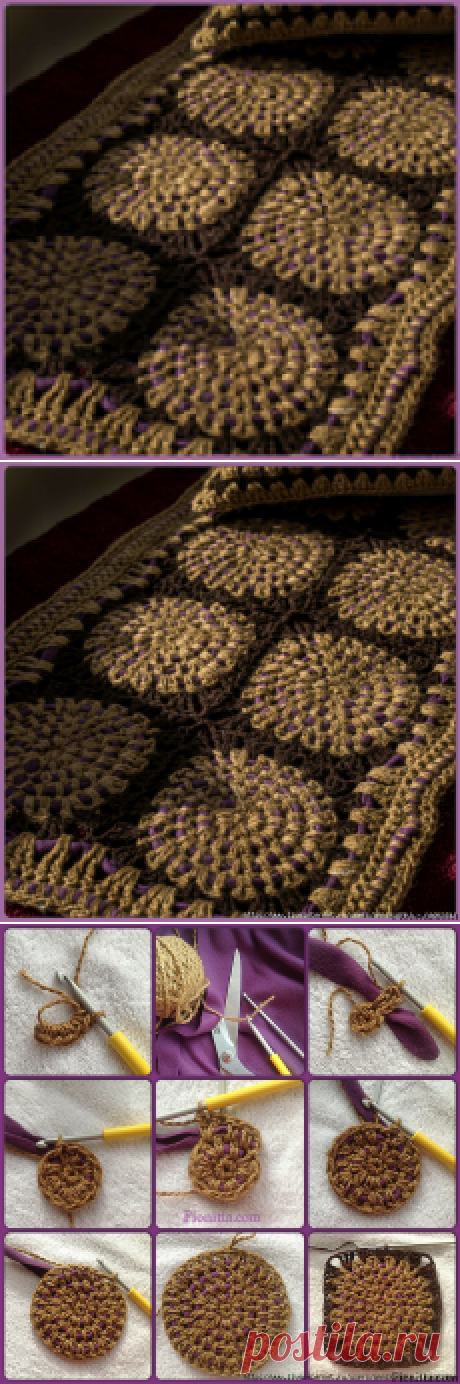 Коврик GRANNY SQUARES крючком