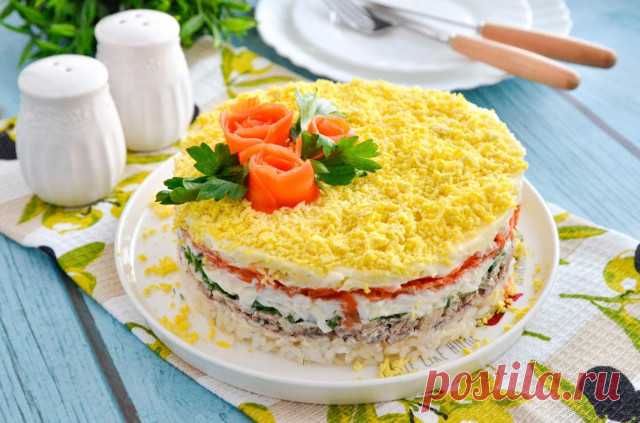 Салат Мимоза с консервами и рисом рецепт с фото пошагово и видео - 1000.menu