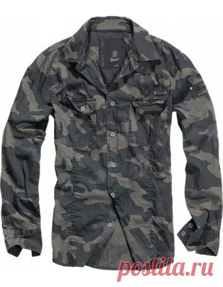 Рубашка SlimFit Brandit, цвет Darkcamo