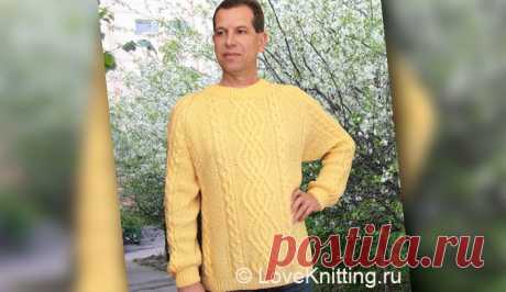 Пуловер на солидного мужчину | Loveknitting.ru