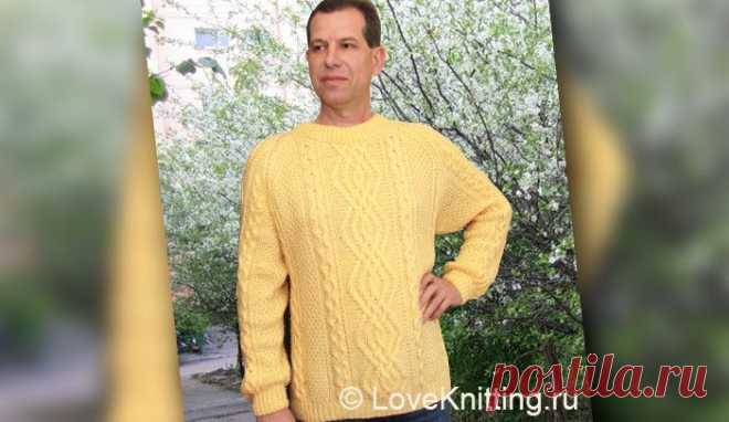 Пуловер на солидного мужчину | Loveknitting.ru