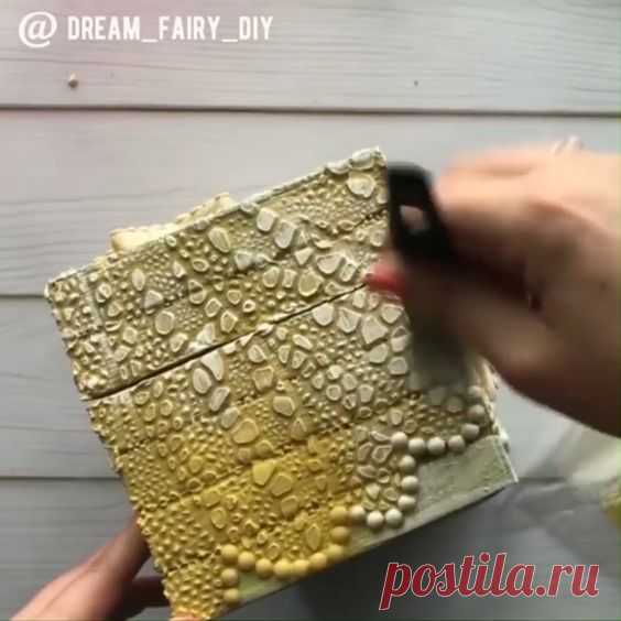 From cardboard to this beautiful storage box! @dream_fairy_diy