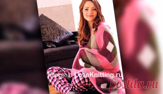 Плед в квадраты | Loveknitting.ru