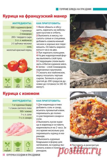 Курица на французский манер. Курица с изюмом