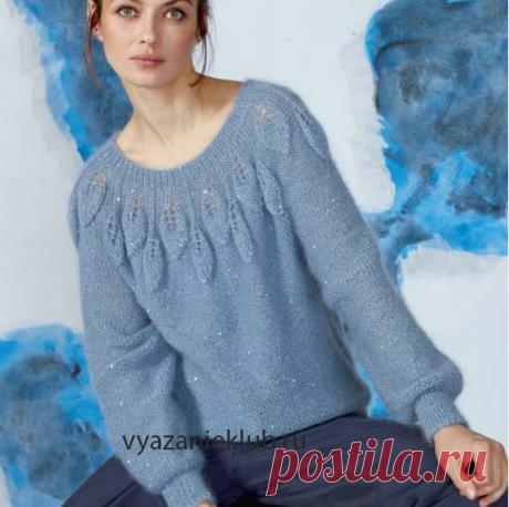 Пуловер с круглой кокеткой - Вязание спицами для женщин - Каталог файлов - Вязание для детей