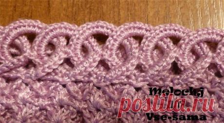 Интересная отделка края цепочкой колечек - Вязание - Женский Мир