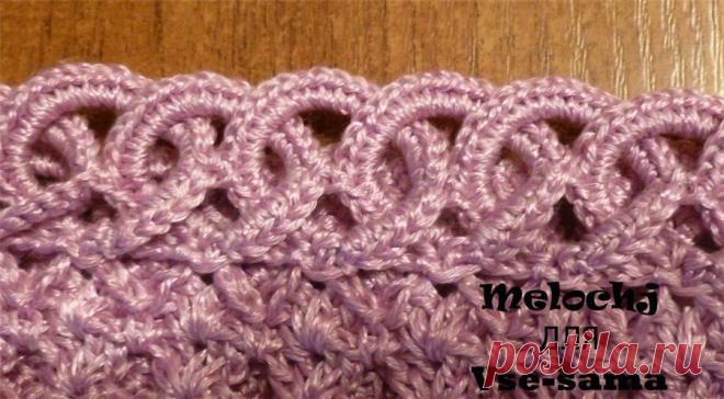 Интересная отделка края цепочкой колечек - Вязание - Женский Мир